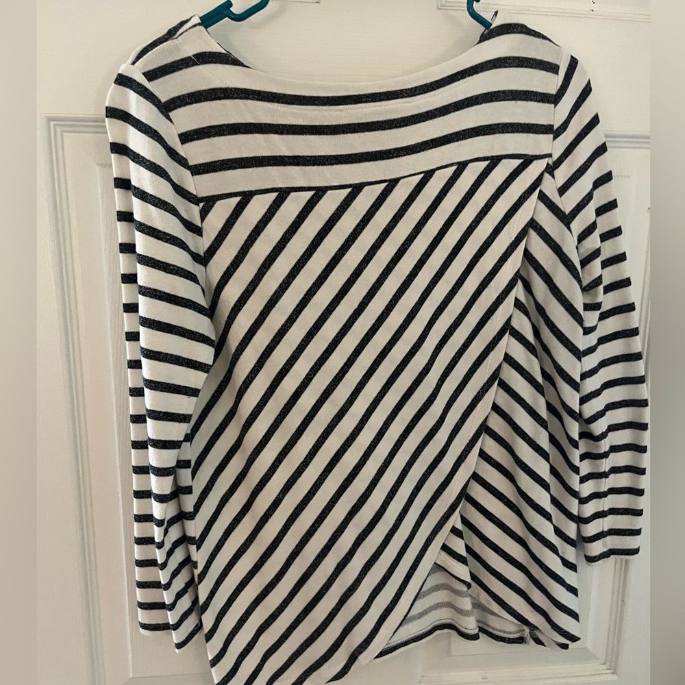 Loft sweater navy and white